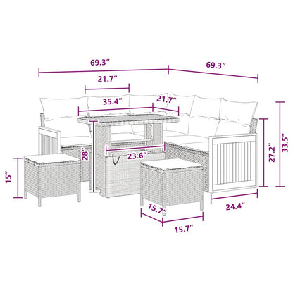 Conjunto de Sofá de Jardim 8 pcs Preto 90 x 55 x 71 cm