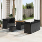 Conjunto de Sofá de Jardim 8 pcs Preto 80 x 80 x 71 cm