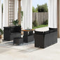 Conjunto de Sofá de Jardim 8 pcs Preto 90 x 55 x 71 cm