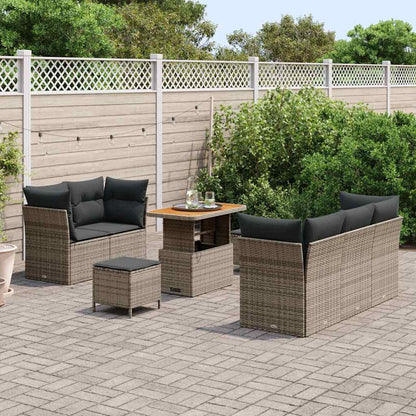 Conjunto de Sofá de Jardim 8 pcs Cinzeto 90 x 55 x 71 cm