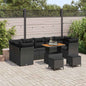Conjunto de Sofá de Jardim Manual 10 pcs Preto 90 x 55 x 71 cm