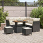 Conjunto de Sofá de Jardim 8 pcs Preto e creme 90 x 55 x 71 cm