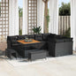 Conjunto de Sofá de Jardim 12 pcs Preto 100 x 100 x 71 cm