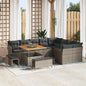 Conjunto de Sofá de Jardim 12 pcs Cinzeto 100 x 100 x 71 cm