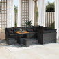 Conjunto de Sofá de Jardim 12 pcs Preto 80 x 80 x 71 cm