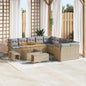 Conjunto de Sofá de Jardim 13 pcs bege e cinzento claro