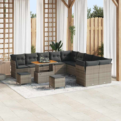 Conjunto de Sofá de Jardim 13 pcs Cinzeto 90 x 55 x 71 cm
