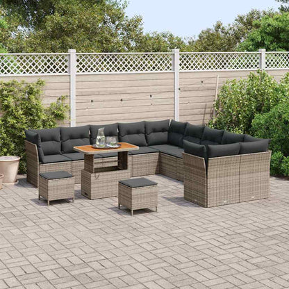 Conjunto de Sofá de Jardim 13 pcs Cinzeto 90 x 55 x 71 cm