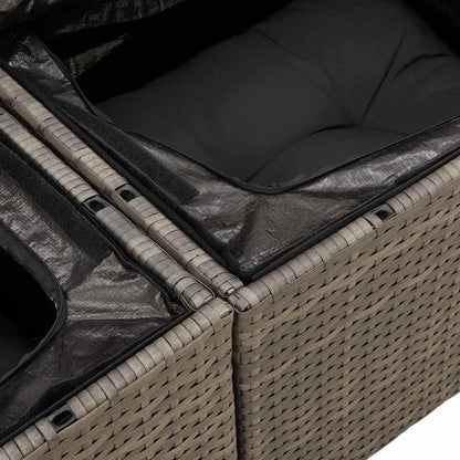 Conjunto de Sofá de Jardim 14 pcs Cinzeto 110 x 55 x 71 cm