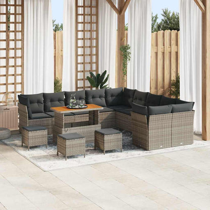 Conjunto de Sofá de Jardim 14 pcs Cinzeto 110 x 55 x 71 cm