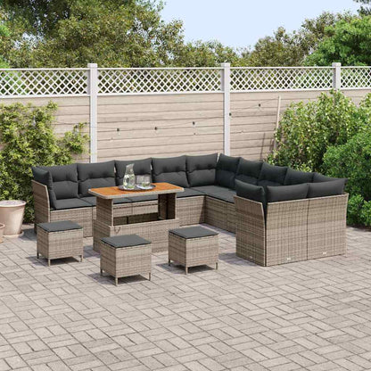 Conjunto de Sofá de Jardim 14 pcs Cinzeto 110 x 55 x 71 cm