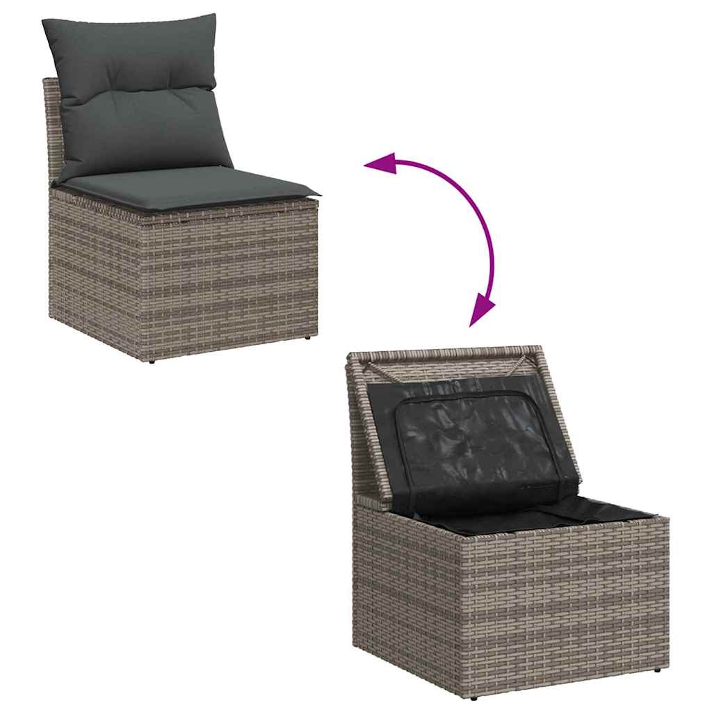 Conjunto de Sofá de Jardim 14 pcs Cinzeto 110 x 55 x 71 cm