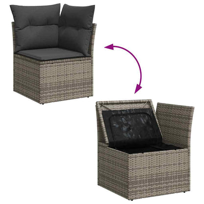 Conjunto de Sofá de Jardim 14 pcs Cinzeto 110 x 55 x 71 cm