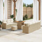 Conjunto de Sofá de Jardim 10 pcs bege e creme 80 x 80 x 71 cm