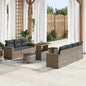 Conjunto de Sofá de Jardim 10 pcs Cinzeto 90 x 55 x 71 cm
