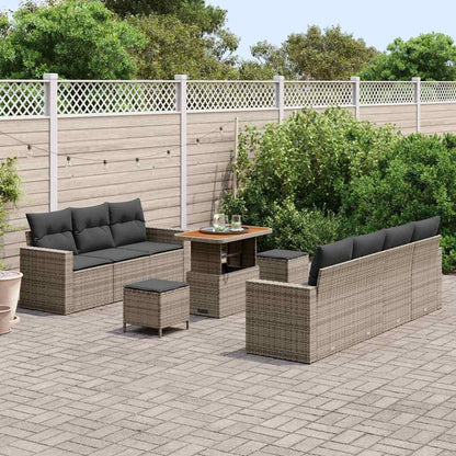 Conjunto de Sofá de Jardim 10 pcs Cinzeto 90 x 55 x 71 cm
