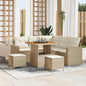 Conjunto de Sofá de Jardim 8 pcs bege e creme 80 x 80 x 71 cm