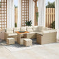 Conjunto de Sofá de Jardim 12 pcs bege e creme 80 x 80 x 71 cm