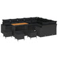 Conjunto de Sofá de Jardim com almofada 13 pcs Preto
