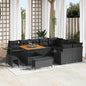 Conjunto de Sofá de Jardim 12 pcs Preto 100 x 100 x 71 cm