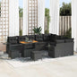 Conjunto de Sofá de Jardim 12 pcs Preto 90 x 55 x 71 cm