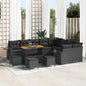 Conjunto de Sofá de Jardim 13 pcs Preto 110 x 55 x 71 cm