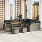 Conjunto de Sofá de Jardim com almofada 13 pcs Cinzeto
