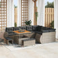 Conjunto de Sofá de Jardim 12 pcs Cinzeto 100 x 100 x 71 cm
