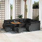Conjunto de Sofá de Jardim 12 pcs Preto 80 x 80 x 71 cm