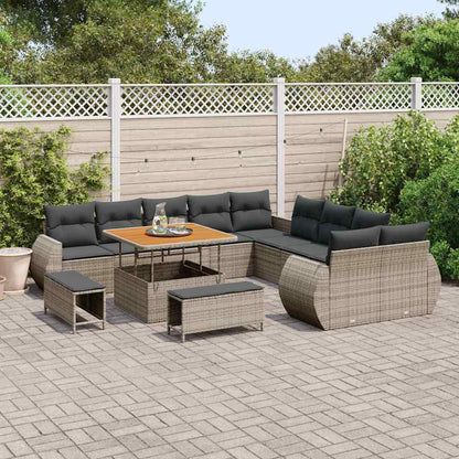 Conjunto de Sofá de Jardim 13 pcs Cinzeto 100 x 100 x 71 cm