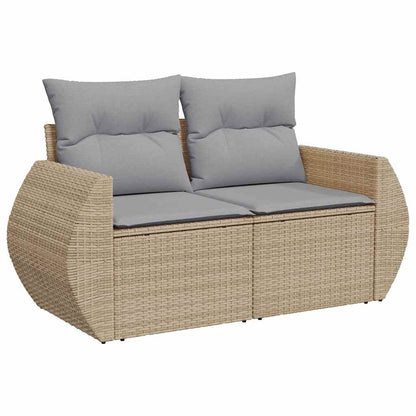 Conjunto de Sofá de Jardim 13 pcs bege e cinzento claro