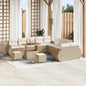 Conjunto de Sofá de Jardim 13 pcs bege e creme 90 x 55 x 71 cm
