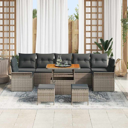 Conjunto de Sofá de Jardim 10 pcs Cinzeto 90 x 55 x 71 cm