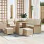 Conjunto de Sofá de Jardim 8 pcs Bege e Creme 80 x 80 x 71 cm
