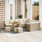 Conjunto de Sofá de Jardim 12 pcs Bege e Creme 80 x 80 x 71 cm