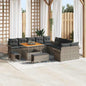Conjunto de Sofá de Jardim 13 pcs Cinzeto 100 x 100 x 71 cm