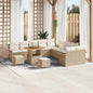 Conjunto de Sofá de Jardim 13 pcs Bege e Creme 80 x 80 x 71 cm