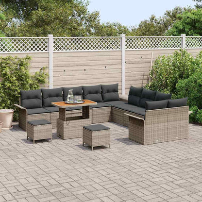 Conjunto de Sofá de Jardim 13 pcs Cinzeto 90 x 55 x 71 cm