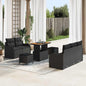 Conjunto de Sofá de Jardim 8 pcs Preto 90 x 55 x 71 cm