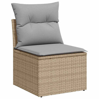 Conjunto de Sofá de Jardim 10 pcs Bege e Cinza Claro