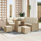 Conjunto de Sofá de Jardim 8 pcs Bege e Creme 80 x 80 x 71 cm