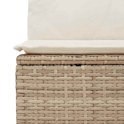 Conjunto de Sofá de Jardim 9 pcs Bege e Creme 110 x 55 x 71 cm