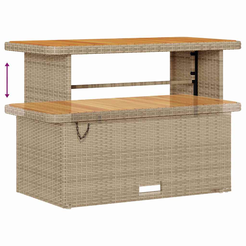 Conjunto de Sofá de Jardim 9 pcs Bege e Creme 110 x 55 x 71 cm