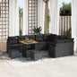 Conjunto de Sofá de Jardim 12 pcs Preto 80 x 80 x 71 cm