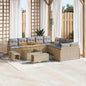 Conjunto de Sofá de Jardim 13 pcs Bege e Cinza Claro