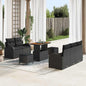 Conjunto de Sofá de Jardim 8 pcs Preto 90 x 55 x 71 cm