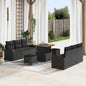 Conjunto de Sofá de Jardim 9 pcs Preto 80 x 80 x 71 cm