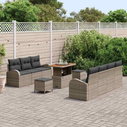 Conjunto de Sofá de Jardim 10 pcs Cinzeto 90 x 55 x 71 cm