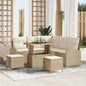 Conjunto de Sofá de Jardim 8 pcs Bege e Creme 90 x 55 x 71 cm