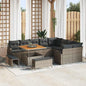 Conjunto de Sofá de Jardim 12 pcs Cinzeto 100 x 100 x 71 cm